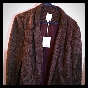 Lauren Conrad Marled Wine Blazer